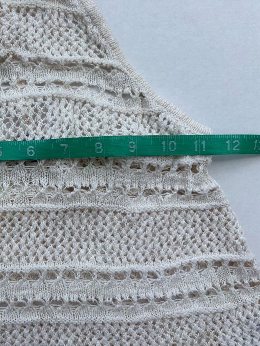 Coastal Grandma American Eagle Boho Beach Crochet Cotton Top creamy white XS - Picture 8 of 9